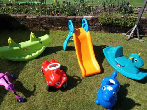 Selection of garden toys for toddlers weekend hire Southampton