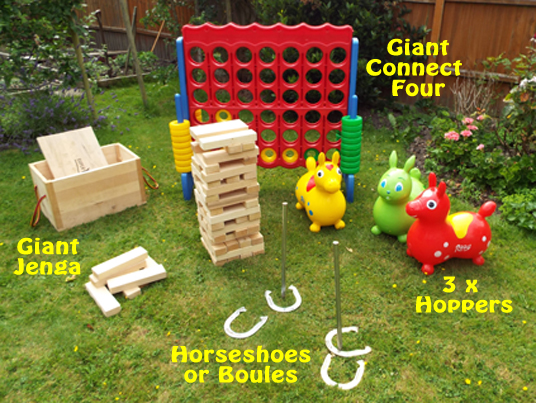 Family games collection hire for family weddings and events - Hampshire