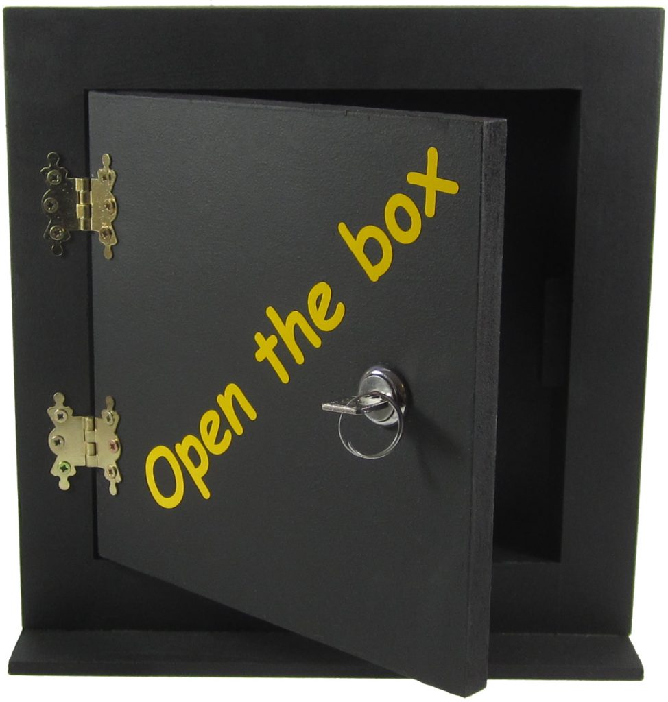Open the Box / Unlock the Door - fundraising game Hire