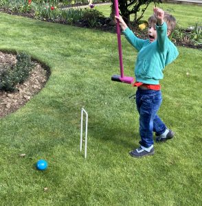 Alice in Wonderland pink flamingo croquet hire Southampton