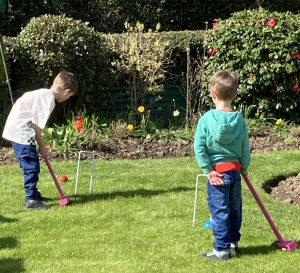 Alice in Wonderland pink flamingo croquet hire Southampton