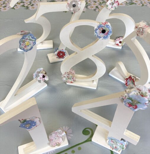Rustic Wedding Table Numbers Hire - Southampton, Hampshire