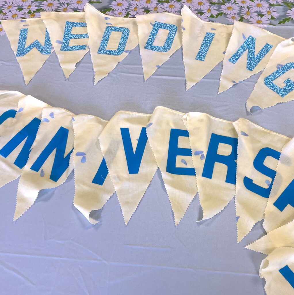 Wedding anniverary bunting hire